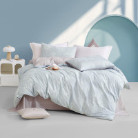 罗莱春季床品套件200×230cm棉质斜纹多件套床笠式活性印花设计简约舒适
