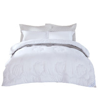 富安娜FUANNA丝绸羊毛棉被200x230cm冬季保暖1.35米床超轻奢御寒被子10斤以上