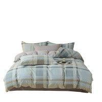 無印良品春季床盖式床品套件 活性印花棉质200×230cm 1米床多件套斜纹设计