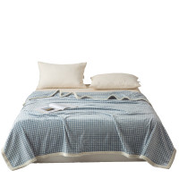 無印良品超柔纯棉加厚冬季毛毯大号亲肤保暖设计简约舒适