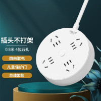 德力西 DELIXI 多功能安全防护接线板 6位插孔 智能过载断电设计 安全耐用