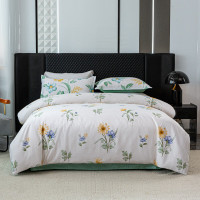 红蜻蜓春季多件套床盖式棉质斜纹床品套件 200×230cm 活性印花亲肤设计