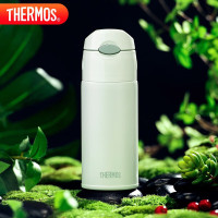 膳魔师(THERMOS)保温杯400ml男女士不锈钢保冷杯水杯子吸管杯TCMI-400S GR