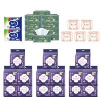 心相印三层层原生浆无香味小规格纸品12包每包100抽以下国产无印花设计