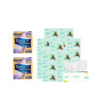 清风无香味3层小规格原生浆生活用纸18包100抽以下国产无印花纸品优选