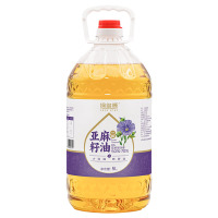 绿多源宁夏冷榨一级亚麻籽油5L/桶可生吃固原六盘山亚麻籽油
