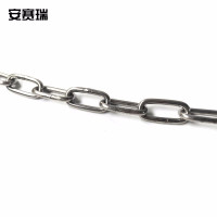 安赛瑞 304不锈钢长环链条(3条装);内长27mm 外宽16mm;线径4mm×1m 12258