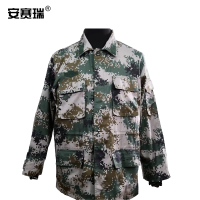 安赛瑞 迷彩服长袖套装-材质:棉+涤纶,颜色:丛林迷彩,尺寸:165 10399