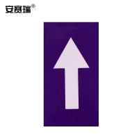 安赛瑞 流向箭头-自粘性乙烯材料,表面覆保护膜,紫底白箭头,100×200mm 15430