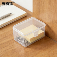 安赛瑞 长方形收纳盒-材质:塑料 外径:120×85×65mm透明 2B00568