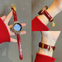 [新年招财纳福]适用于华为gt6表带手表gt5/4竹节纹真皮时尚女款GT5/6Pro腕表带4运动智能表带3139a