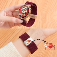 [马年限定]适用gt6华为女款表带手表专用gt5高级4pro腕带红色编织gt5pro磁吸扣腕带秋冬女表带3139y