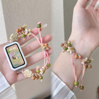 [多巴胺手链]适用于华为11pro手环表带11陶瓷串珠拉绳腕带智能十代nfc系列男女运动高级感10替换配件3139y