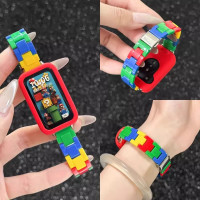 [显白撞色积木]适用于华为11pro手环表带三珠树脂11替换腕带十代nfc系列保护壳套高级感创意男女专用配件3139y