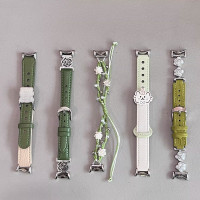 [绿野仙踪]适用小米手环9表带绿色合集10陶瓷版山茶花皮质森系8通用版nfc替换带九代精致个性腕带iboann3139y