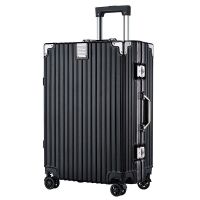 幻窕 CA19 行李箱学生 拉杆箱密码锁登机箱 24寸大容量铝框旅行箱
