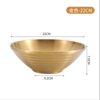 幻窕 WT202 304不锈钢拉面碗 双层饭碗 斗笠大碗