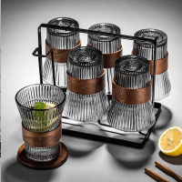 幻窕 WT344 中式风琴束腰水杯 隔热防烫玻璃杯