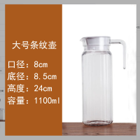 幻窕 WT362 PC亚克力透明果汁壶 塑料八角条纹加厚扎壶耐摔冷水壶