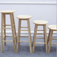 幻窕 WT366 实木吧台椅 高脚前台椅