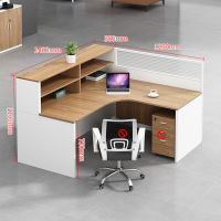 幻窕 CA198 屏风职员卡坐办公桌 简约现代4/6双工位桌椅组合