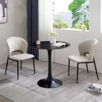 幻窕 CA238 岩板餐桌 洽谈桌椅组合 接待轻奢小圆桌阅朗桌