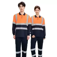 幻窕 车间作业人员服装 橙色均码工装 AB025