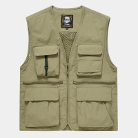 幻窕 马夹 男装 卡其色 AB035