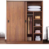 幻窕 HY0971 推拉门衣柜 简易组装经济小型木质儿童柜子