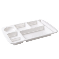 幻窕 CA170 A5白色密胺餐具盘 仿瓷分格学校餐厅食堂子