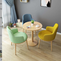 幻窕 WT756 北欧接待洽谈桌椅组合休闲小圆桌子阅览桌