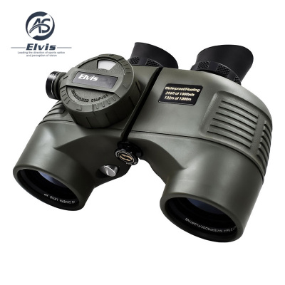 艾立仕Elvis防水双筒望远镜HD 10X50SC机械罗盘TC镜片BAK4棱镜独立对焦EPM镀膜
