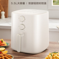 苏泊尔QC系列不用翻面5.5L大容量空气炸锅蒸汽嫩炸炸烤箱一体精准控温不沾易清洗免翻面炸锅 KJ55D78
