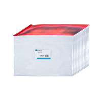 广博(GuangBo) P0006 A4 PVC 文件袋 12个/包 透明红边