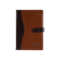 广博(GuangBo) GB25708 120张25K皮面记事本子 80g双胶纸 笔记本 棕色