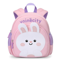 第九城堡 幼儿园宝宝防走失背包3-6周岁儿童书包男女孩卡通可爱户外出游小包包 粉色兔子 CS23968
