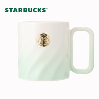星巴克清透薄荷绿款徽章马克杯390ml