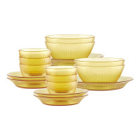 康宁Snapware晶尊系列餐具16件组(6饭碗4面碗4深盘2浅盘)