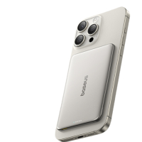 倍思卡片磁吸2025新款无线充电宝器适用苹果15/16ProMax超薄小巧便携iphone专用magsafe移动电源飞机