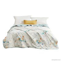 罗莱(LUOLAI)夏被空调被花舞忆梦花漾人生经典夏被悦享绵柔薄荷假日纤维被 果色天香夏被 150*200cm 夏被