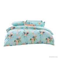 富安娜纯棉花意轻尘四件套