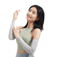 蕉下(beneunder)冰袖女防晒袖套女夏季冰丝凉感防紫外线薄款护长款冰袖新款 [直筒女款-升级]烟雾灰 M