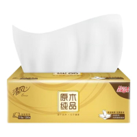 清风金装抽纸 3层 110抽一提四包 单位:提