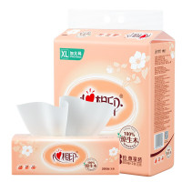 心相印/Mind Act Upon Mind 抽纸面巾纸软DT24200 120抽*3层*4包 单位:提