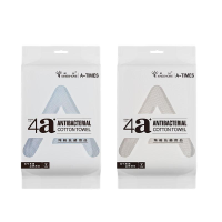 金号A-TIMES系列波菲特4A抗菌毛巾-2 双条毛巾袋装AT004-2 单位:组