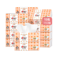 心相印婴儿100抽18包装三层立体压花塑装面巾纸(M码) DT13100 单位:箱