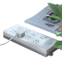 得力(deli)新国标安全插座 插排/插线板/插板/接线板/总控开关 8位1.8米 LU9052(1.8) 单位:个