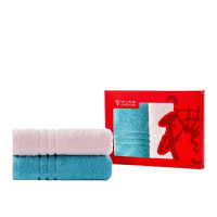 金号/柔汐系列/纯棉毛巾双条彩盒装AZ1866-3 单位:盒