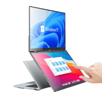 Eimio可折叠双屏便携显示器 扩展三屏笔记本副屏电脑扩展屏幕18.5英寸 办公炒股游戏大屏 E28T