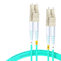 博扬 BY-OM4-W15552M 万兆多模光纤跳线lc-lc 15米 OM4双芯尾纤 水绿